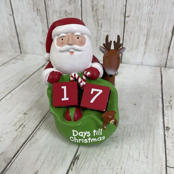 Hallmark Count Down To Christmas Santa and Reindeer - Picture 2 of 8